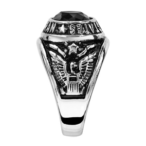 Chevali�re universitaire en acier patin� v�t�ran avec plateau oxyde noir - Vue 2