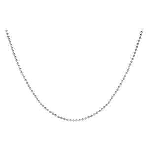 Cha�ne en acier maille boules largeur 2 mm et longueur 55cm - Vue 2