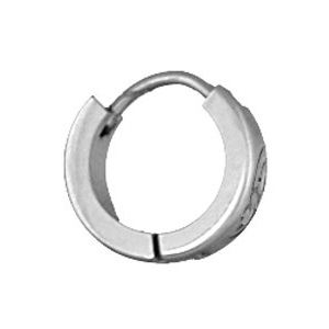 Cr�oles articul�es en acier avec gravure tribale - Vue 2