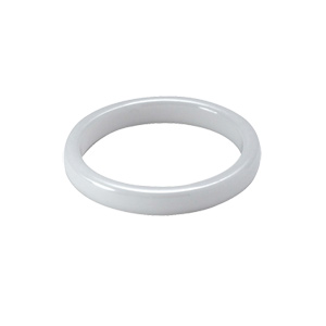 Alliance demi-jonc en c�ramique blanche 3mm - Vue 2
