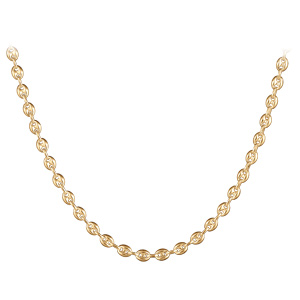 Collier en vermeil grain de caf� 6mm   - 50cm - Vue 2