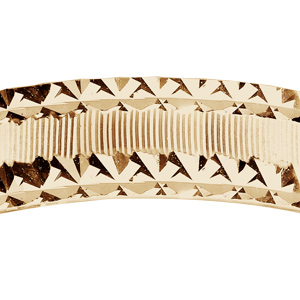 Alliance en vermeil diamant�e et rainur�e largeur 4mm - Vue 2