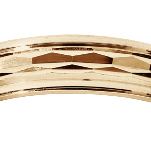 Alliance en vermeil diamant�e ligne horizontale largeur 4mm - Vue 2