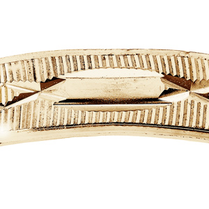 Alliance en vermeil diamant�e crois�e largeur 4mm - Vue 2