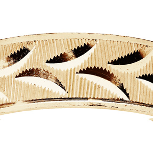 Alliance en vermeil diamant�e �pis largeur 5mm - Vue 2