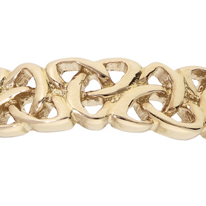 Bague en vermeil motif triskel entrelac� largeur 4mm - Vue 2
