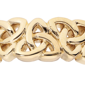 Bague en vermeil motif triskel entrelac� largeur 6mm - Vue 2