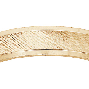 Alliance en vermeil satin�e largeur 4mm - Vue 2