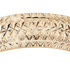 Alliance en vermeil diamant�e en �toile finement travaill�es largeur 6mm - Vue 2