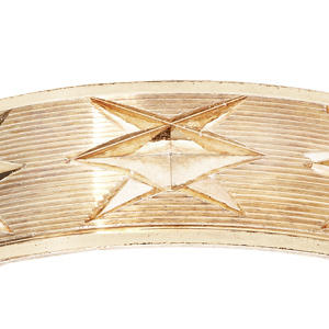 Bague en vermeil diamant�e �toile large  largeur 6mm - Vue 2