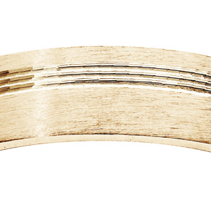 Alliance en vermeil bross� filets largeur 5mm - Vue 2
