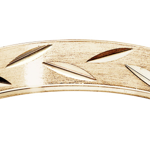 Alliance en vermeil bross� largeur 4mm - Vue 2