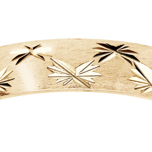 Alliance en vermeil diamant�e avec 2 rangs d\'�toiles 4mm - Vue 2