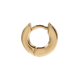 Cr�oles en plaqu� or petit mod�le avec 2 rangs d\'oxydes blancs sertis articul�es - Vue 2