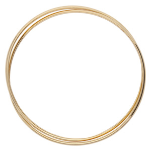 Bracelet demi jonc en plaqu� or entrelac� 62mm - Vue 2