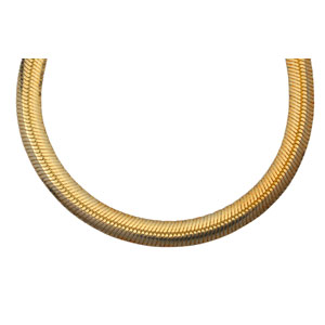 Bracelet en plaqu� or cha�ne maille miroir largeur 4mm et longueur 18cm - Vue 2