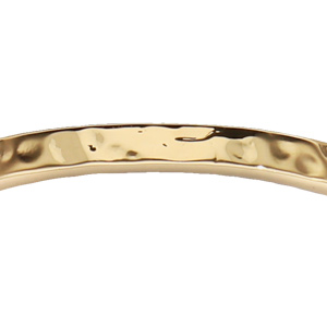 Alliance en plaqu� or martel�e fine - Vue 2