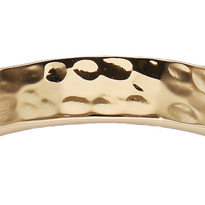Alliance en plaqu� or martel�e large 4mm - Vue 2