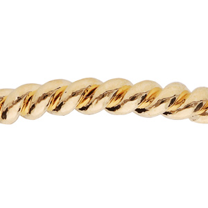 Alliance en plaqu� or torsad�e - Vue 2