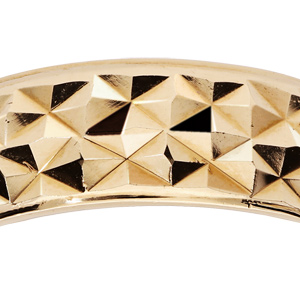 Alliance en plaqu� or diamant�e en �toile largeur 6mm - Vue 2