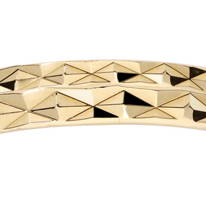 Alliance en plaqu� or diamant�e largeur 3mm - Vue 2