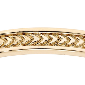 Alliance en plaqu� or motif en V largeur 3mm - Vue 2