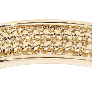 Alliance en plaqu� or motif en V largeur 5mm - Vue 2