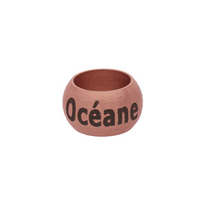 Charms Thabora grand mod�le pour homme en acier et PVD rose anneau bomb� lisse - Vue 2