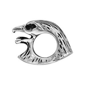 Charms Thabora grand mod�le pour homme en acier t�te d\'aigle patin�e - Vue 2