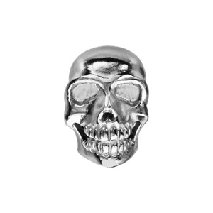 Charms Thabora en argent rhodi� t�te de mort - Vue 2
