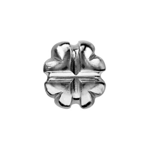 Charms Thabora en argent rhodi� tr�fle � 4 feuilles - Vue 2