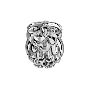 Charms Thabora en argent rhodi� chouette - Vue 2