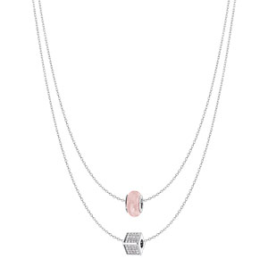 Charms Thabora en argent rhodi� cube empierr� d\'oxydes blancs - Vue 2