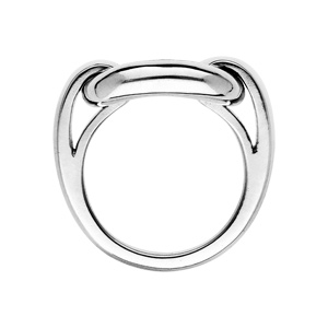 Bague Elix�s en argent rhodi� boucle - Vue 2