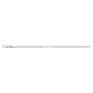 Gourmette en argent maille serr�e largeur 4mm et longueur 18cm - Vue 3