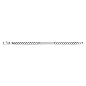 Gourmette en argent maille serr�e largeur 6mm et longueur 18cm - Vue 3