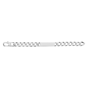 Gourmette en argent maille serr�e largeur 11mm et longueur 22cm - Vue 3