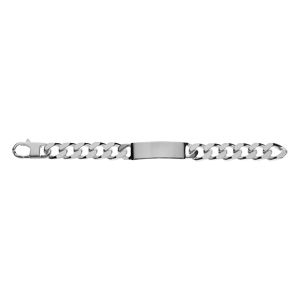 Gourmette en argent maille serr�e largeur 14mm et longueur 23cm - Vue 3
