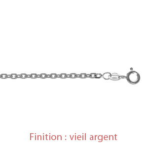 Cha�ne en argent maille for�at largeur 2.7mm et longueur 50cm - Vue 3