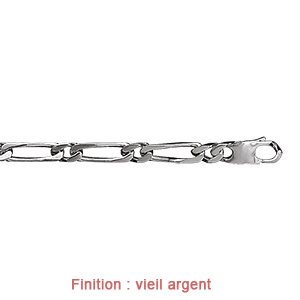 Cha�ne en argent mailles 1+1 largeur 5mm et longueur 50cm - Vue 3