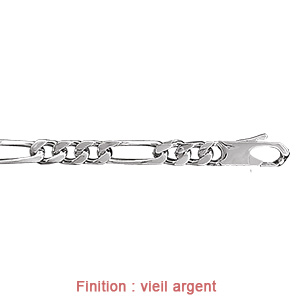 Cha�ne en argent mailles 1+3 largeur 6mm et longueur 50cm - Vue 3