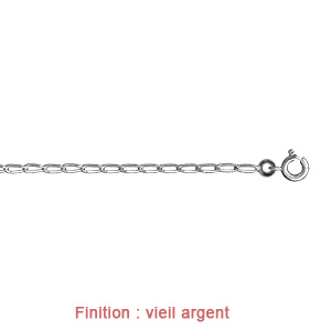 Cha�ne en argent maille cheval largeur 2mm et longueur 45cm - Vue 3
