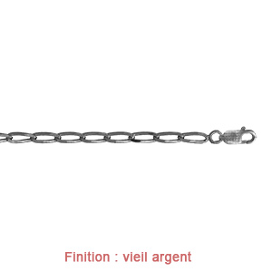 Cha�ne en argent maille cheval largeur 3mm et longueur 50cm - Vue 3
