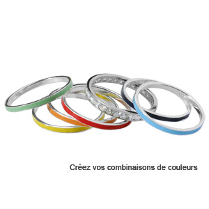 Alliance en argent rhodi avec rail d\'oxydes blancs - Vue 3