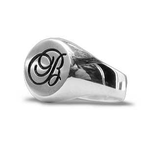 Chevali�re en argent petit plateau ovale - Vue 3