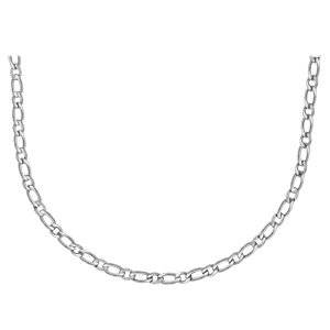 Cha�ne en acier mailles altern�e 1+1 - largeur 5mm longueur 50cm - Vue 3