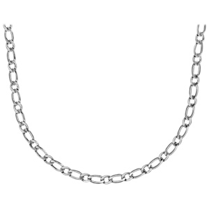 Cha�ne en acier maille altern�e 1+1 - largeur 6mm longueur 55cm - Vue 3