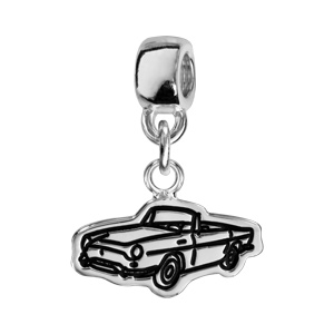 Charms Thabora en argent rhodi� m�daille suspendue � graver - Vue 3