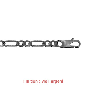 Cha�ne en argent maille Hawa� 1+2 largeur 6mm et longueur 50cm - Vue 3