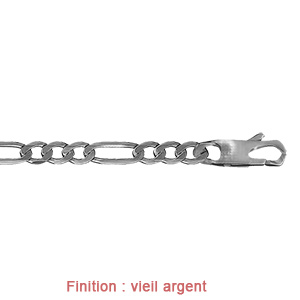 Cha�ne en argent maille Hawa� 1+3 largeur 6mm et longueur 50cm - Vue 3
